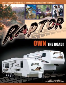 2007 Keystone RV Raptor Brochure page 1