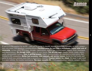 2007 Lance Truck Campers Brochure page 3