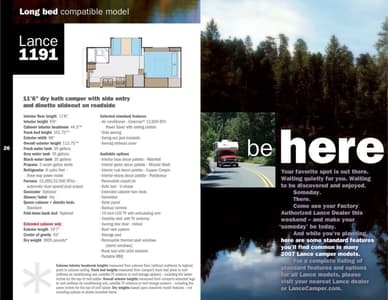 2007 Lance Truck Campers Brochure page 26