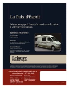 2007 Leisure Travel Vans Free Spirit French Brochure page 12