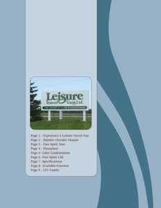 2007 Leisure Travel Vans Free Spirit Brochure page 2