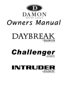 2007 Thor Damon Challenger Owner's Manual Brochure page 1