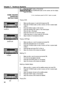 2007 Thor Damon Challenger Owner's Manual Brochure page 50