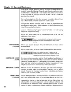 2007 Thor Damon Challenger Owner's Manual Brochure page 70