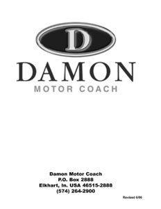 2007 Thor Damon Challenger Owner's Manual Brochure page 126