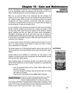 2007 Thor Damon Intruder Owner's Manual Brochure page 67