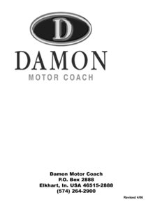 2007 Thor Damon Outlaw Owner's Manual Brochure page 124