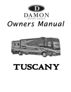 2007 Thor Damon Tuscany Owner's Manual Brochure page 1