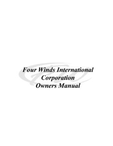 2007 Thor Four Winds Siesta Owner's Manual Brochure page 4