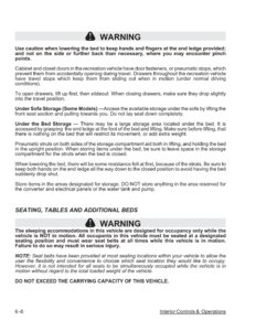 2007 Thor Four Winds Siesta Owner's Manual Brochure page 73