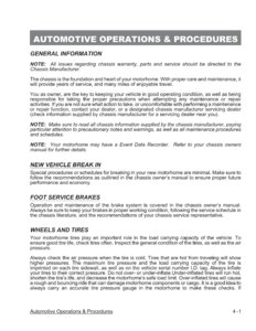 2007 Thor Hurricane Owner's Manual Brochure page 40