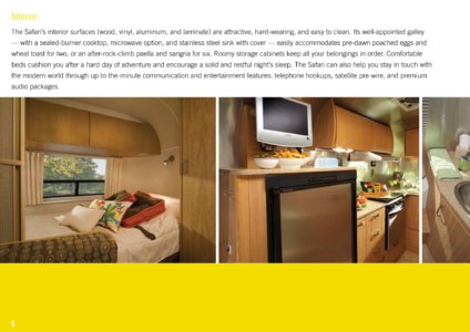 2008 Airstream Safari Line Brochure page 6