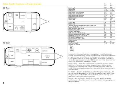 2008 Airstream Safari Line Brochure page 8