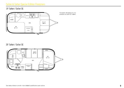 2008 Airstream Safari Line Brochure page 9