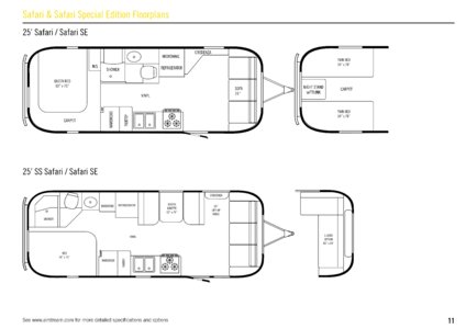 2008 Airstream Safari Line Brochure page 11