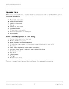 2008 ALP Adventurer Truck Campers Owner's Manual page 33