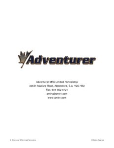 2008 ALP Adventurer Truck Campers Owner's Manual page 38