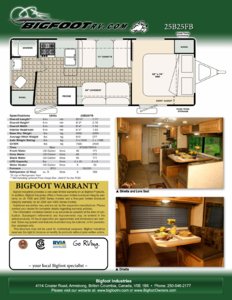 2008 Bigfoot 25fb Brochure page 2