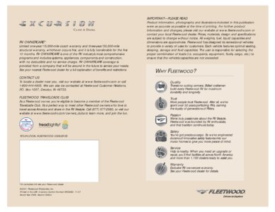 2008 Fleetwood Excursion Brochure page 20