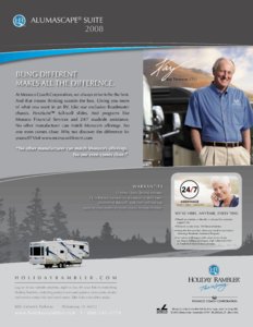 2008 Holiday Rambler Alumascape Suite Brochure page 8