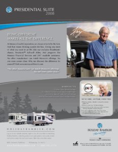 2008 Holiday Rambler Presidential Suite Brochure page 8