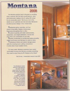 2008 Keystone RV Montana Brochure page 2