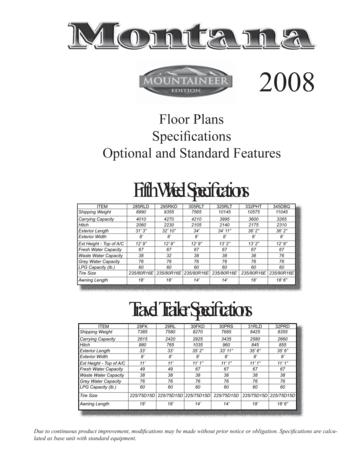 2008 Keystone RV Mountaineer Specifications Brochure