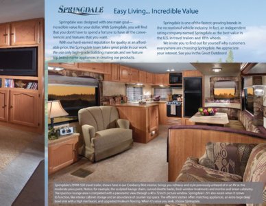 2008 Keystone RV Springdale Brochure page 3