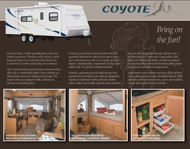 2008 KZ RV Coyote Brochure page 3