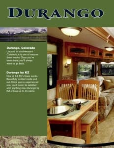 2008 KZ RV Durango Brochure page 2