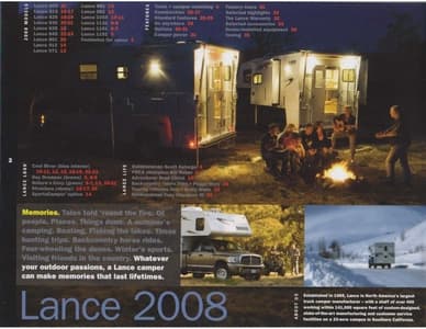 2008 Lance Truck Campers Brochure page 2