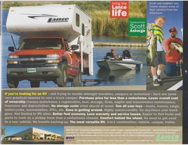 2008 Lance Truck Campers Brochure page 3