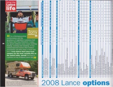 2008 Lance Truck Campers Brochure page 30