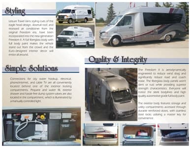 2008 Leisure Travel Vans Freedom II Brochure page 2
