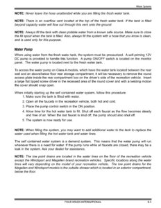 2008 Thor Four Winds Siesta Sprinter Owner's Manual Brochure page 102