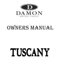 2008 Thor Tuscany Owner's Manual Brochure page 1