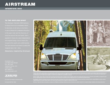 2009 Airstream Interstate 3500 Brochure page 12