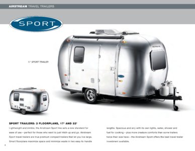 2009 Airstream Sport Brochure page 1