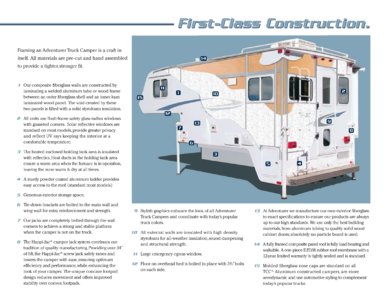 2009 ALP Adventurer Truck Campers Brochure page 5