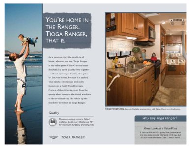 2009 Fleetwood Tioga Ranger Brochure page 4