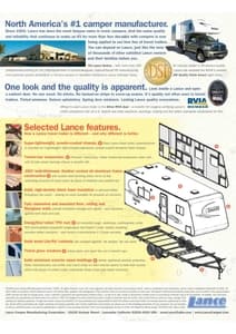 2009 Lance Travel Trailers Brochure page 6