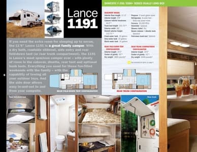2009 Lance Truck Campers Brochure page 6