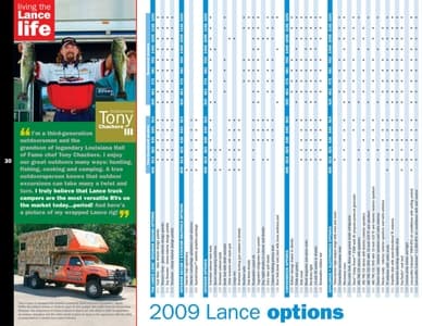 2009 Lance Truck Campers Brochure page 30