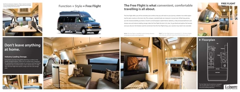 2009 Leisure Travel Vans Free Flight Brochure page 2