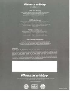 2009 Pleasure-Way Full Line Brochure page 28