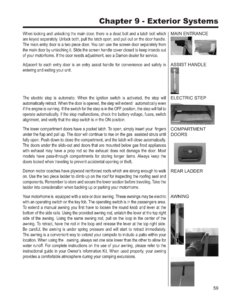 2009 Thor Astoria Owner's Manual Brochure page 59