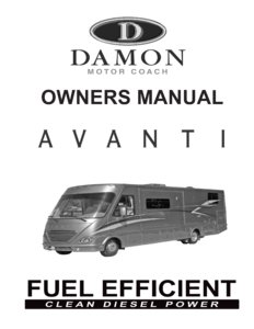 2009 Thor Avanti Owner's Manual Brochure page 1