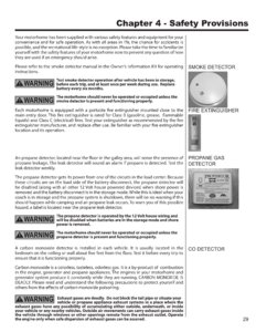 2009 Thor Avanti Owner's Manual Brochure page 29