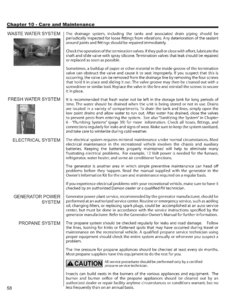 2009 Thor Avanti Owner's Manual Brochure page 58