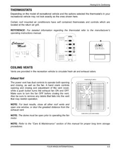 2009 Thor Chateau Citation Owner's Manual Brochure page 84